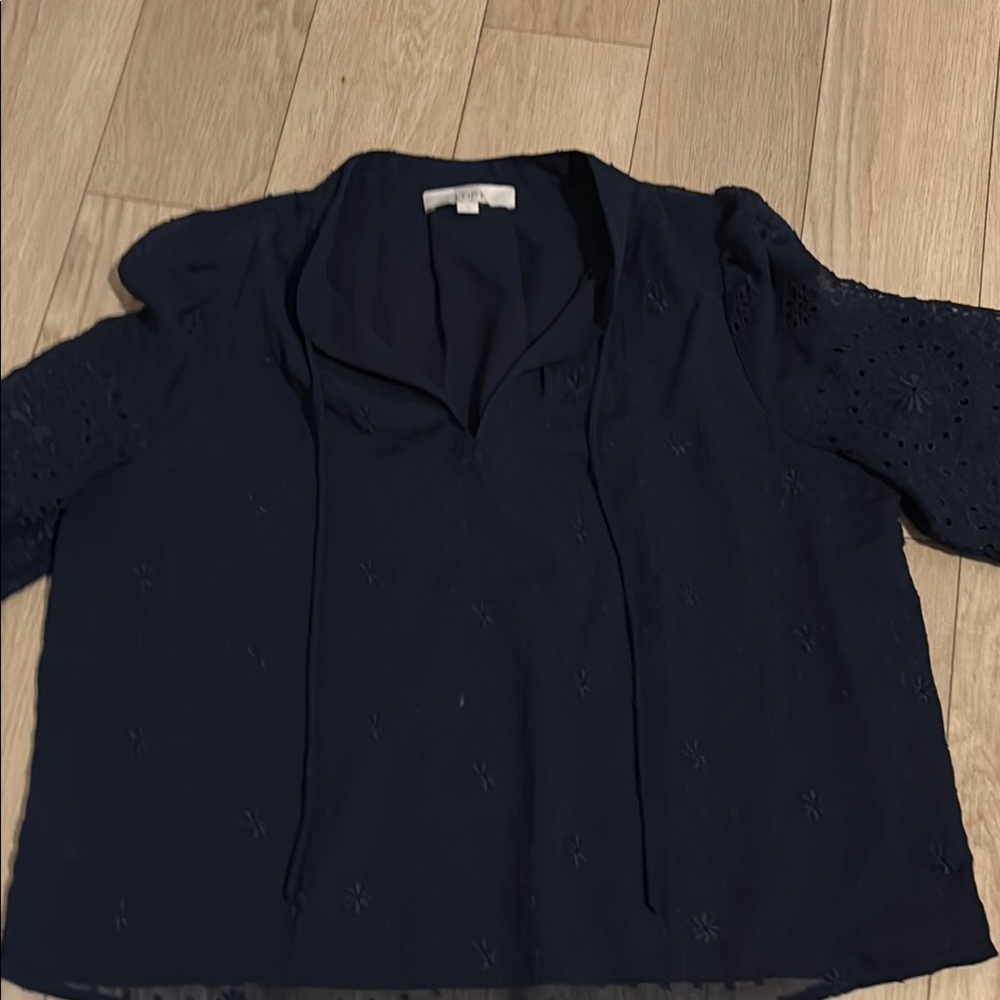 Elegant Navy Blue Women's Top